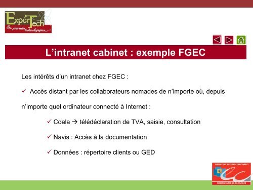 L'intranet cabinet : exemple DBF Audit - Ordre des experts ...