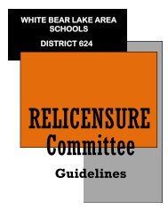 Relicensure Guidelines - White Bear Lake Area Schools