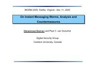 On Instant Messaging Worms, Analysis and Countermeasures