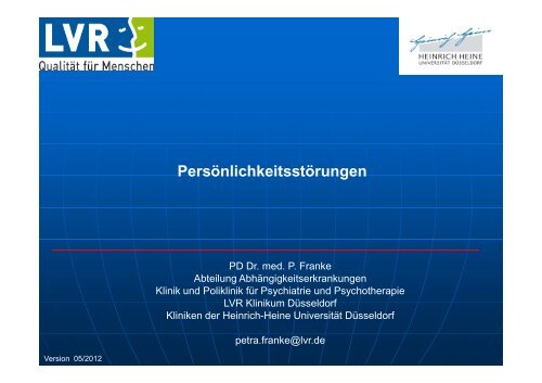 Persönlichkeitsstörungen-Vorlesung_Franke_SS2012 ...