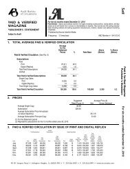 SAIL's Circulation Profile - Sail Magazine