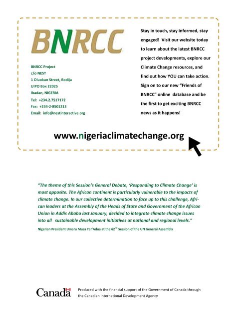 BNRCC Project Backgrounder - Building Nigeria's Response To ...