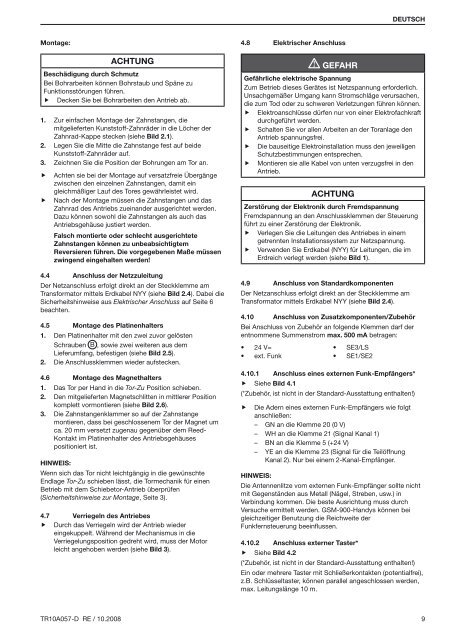 Schiebetorantrieb LineaMatic - HÃ¶rmann KG