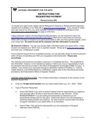 NEA Instructions for Request for Advance or Reimbursement - FDU