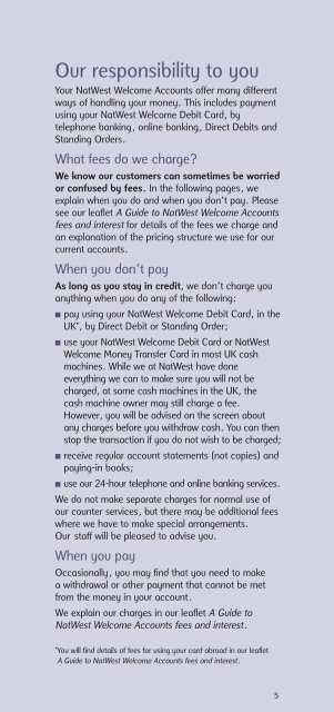 [PDF] NatWest Welcome Account