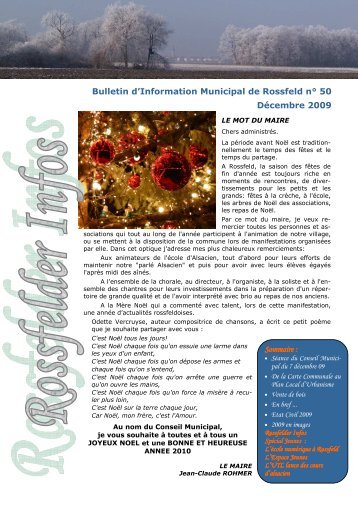 NÂ°50 Rossfelder infos - Rossfeld.fr