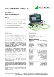 Technisches Datenblatt (681 KB) - GMC-Instruments Schweiz AG