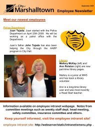 Employee Newsletter - City of Marshalltown