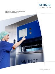 GETINGE CLEAN SINK DOSING - Getinge Infection Control