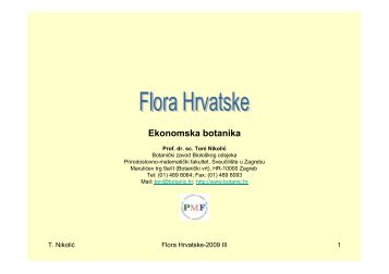 Ekonomska botanika - hirc.botanic.hr, Department of Botany, Faculty ...