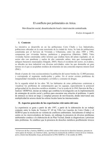 Estudio de Caso Conflicto del Plomo en Arica - InnovaciÃ³n ciudadana