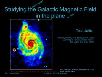 Studying the Galactic Magnetic Field in the plane (so far)