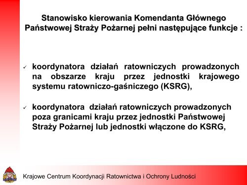 Krajowe Centrum Koordynacji Ratownictwa i Ochrony LudnoÅci