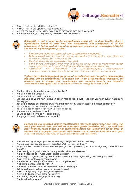 checklist met tips