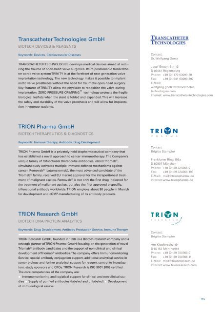 Bavarian Biotech Report 2011/2012 (7MB) - Bio M