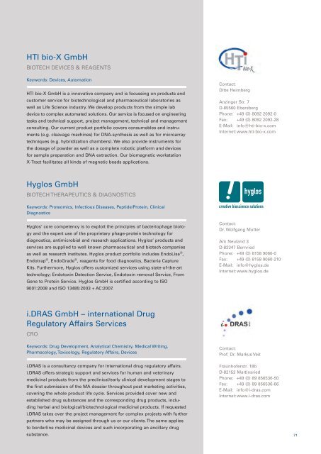 Bavarian Biotech Report 2011/2012 (7MB) - Bio M