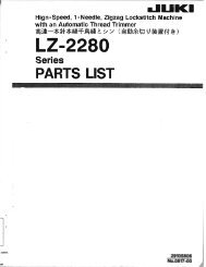 Parts book for Juki LZ-2280