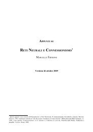 RETI NEURALI E CONNESSIONISMO - Filosofia