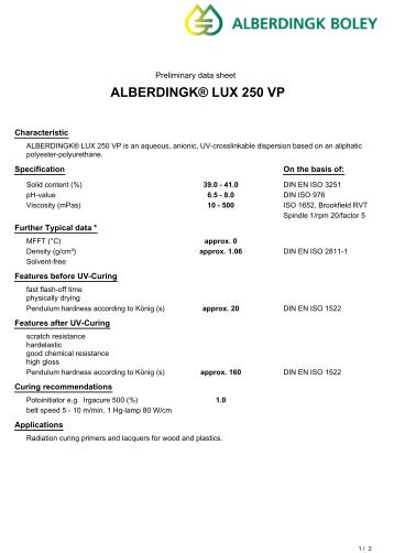 ALBERDINGK® LUX 250 VP - Farbeundlack.de