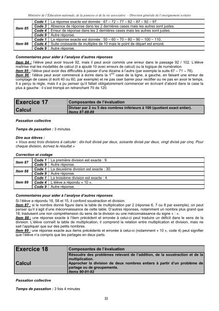 Evaluation Nationale CE1-2011 LM - MinistÃ¨re de l'Ãducation ...
