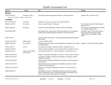 Echols Accessions List - Asia Collections | Cornell Library Asia ...