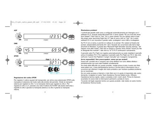 Pro Flight Radio Panel - Saitek