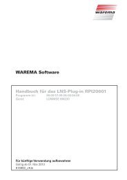 WAREMA Software Handbuch fÃƒÂ¼r das LNS-Plug-in RPI20601