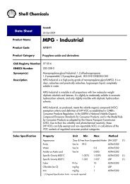 Monopropylene glycol (MPG) -Industrial datasheet, issued 23 ...