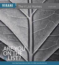 ARE YOU ON THE V LIST ? - Virani Real Estate Advisors