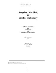 Assyrian, Kurdish, Yizidis Dictionary