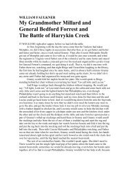 WILLIAM FAULKNER My Grandmother Millard ... - literature save 2