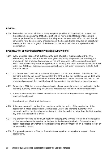 Amended guidance issued under section 182 of the Licensing Act ...