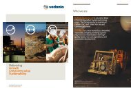 Delivering Growth Long-term value Sustainability - Vedanta