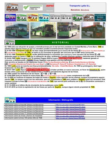 H I S T O R I A L - Empresas Autobuses Líneas