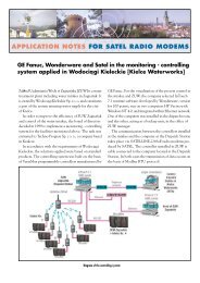 APPLICATION NOTES FOR SATEL RADIO MODEMS