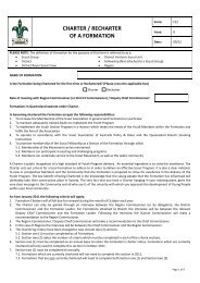 CHARTER / RECHARTER OF A FORMATION - Scouts Queensland