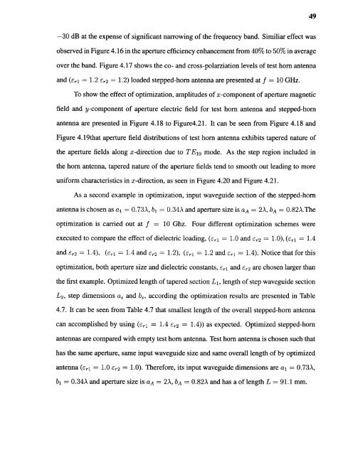 Variable permittivity dielectric material loaded stepped-horn antenna