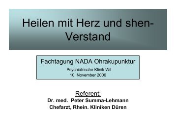 Dr. Peter Summa-Lehmann - Nada-Protokoll