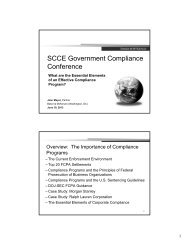 Joan E. Meyer presentation - Society of Corporate Compliance and ...