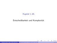Kapitel 1.3A Entscheidbarkeit und Komplexität - Fakultät für ...