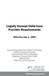 Legally Exempt Child Care Provider Requirements - Department for ...