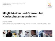 MÃ¶glichkeiten und Grenzen bei Kindsschutzmassnahmen