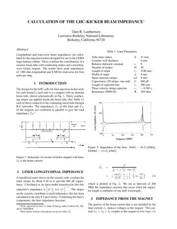 Calculation of the LHC-Kicker Beam Impedance (Adobe PDF Format)