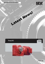 TorqLOC hollow shaft mounting system - SEW Eurodrive