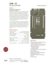 CVM-12 Product Specifications - Thermon Manufacturing Company