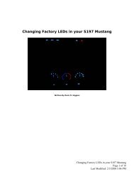 Changing Factory LEDs in your S197 Mustang