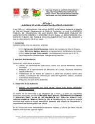 Acta de audiencia de aclaraciÃ³n de bases - Sociedad Colombiana ...