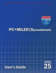 Version 25 user's guide - PC*Miler