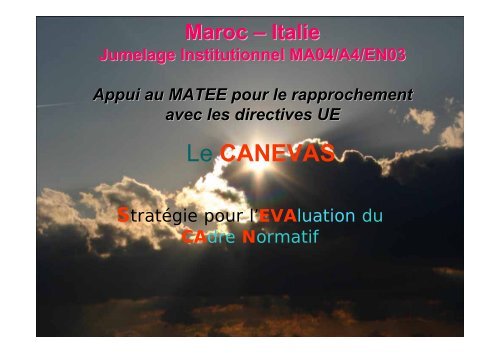 Appui au MinistÃ¨re de l'amÃ©nagement du territoire, de l'eau ... - INBO