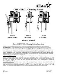 Parts List For CHEMTROL Cleaning Station